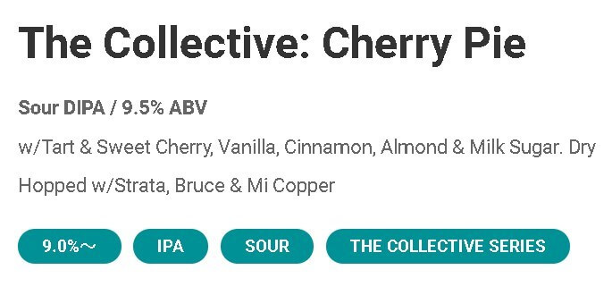 ウエストコーストブリューイング　WCB The Collective Cherry Pie　チェリーパイ　説明
